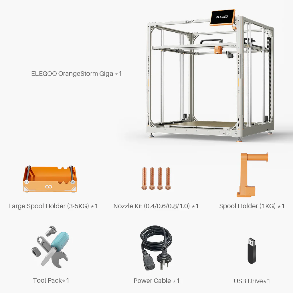 Elegoo OrangeStorm Giga FDM 3D Printer
